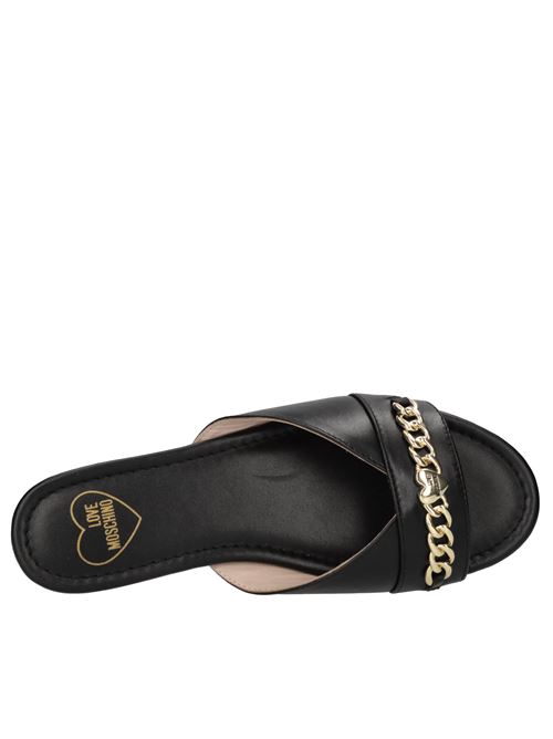 Flat in pelle LOVE MOSCHINO | JA28151G0MIE0000NERO
